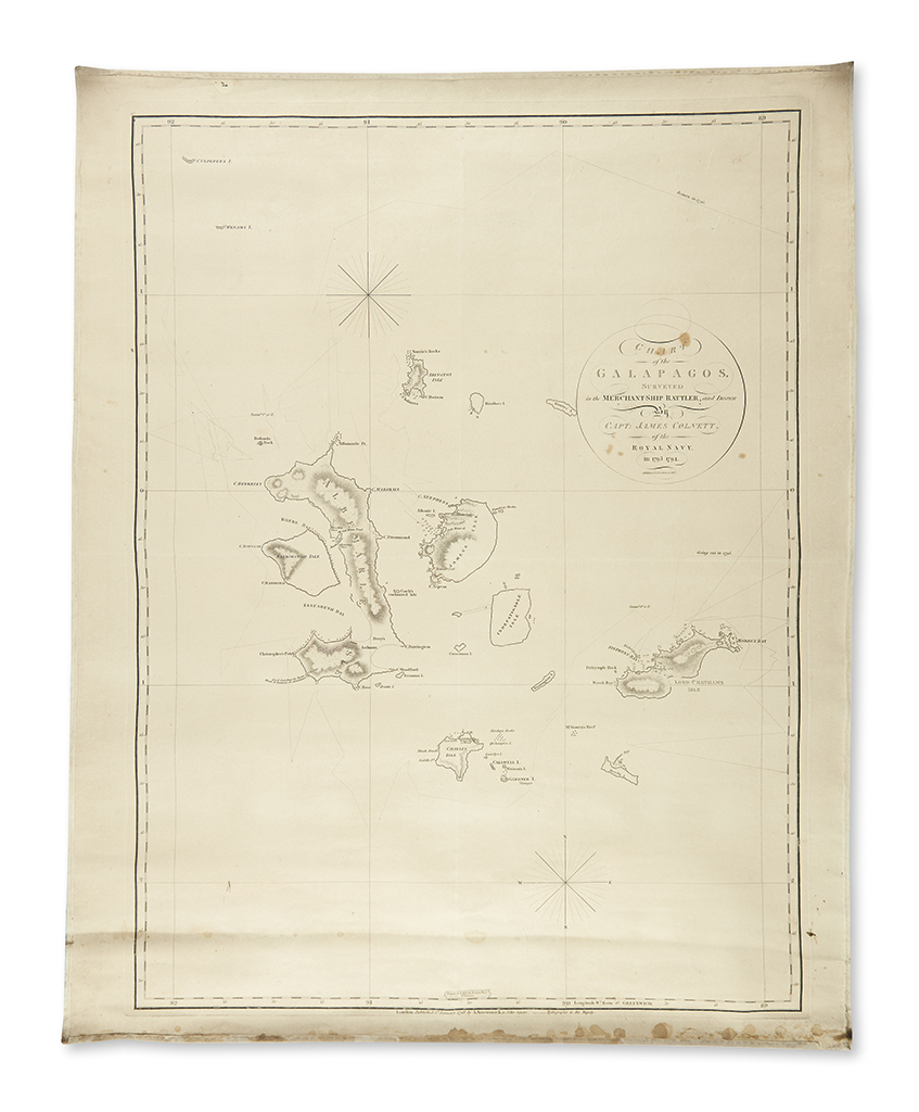 ARROWSMITH, AARON. Chart of the Galapagos, Surveyed in the Merchant-Ship Rattler,
